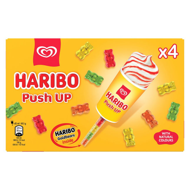 Haribo Push Up Strawberry & Vanilla 4Pk 4X85ML