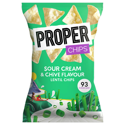 Proper Sour Cream & Chive Lentil Chips, 24 x 20g