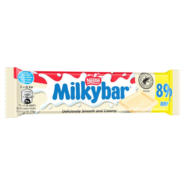 Milkybar White Chocolate Bar PMP 89p 25g