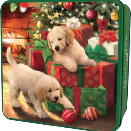 Grandma Wild's Embossed Puppies & Presents Tin 200g