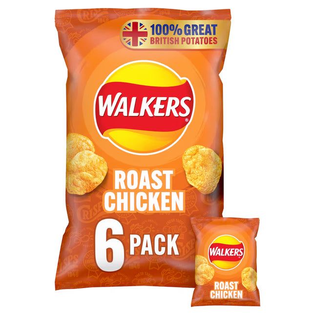 Walkers Roast Chicken NHFSS Multipack 6x25g