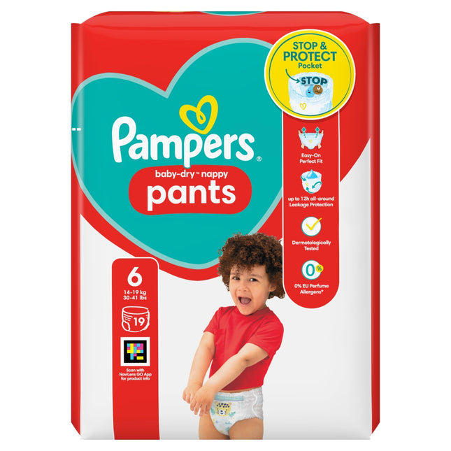 Pampers Baby Dry Pants Carry Pack Size 6 19S