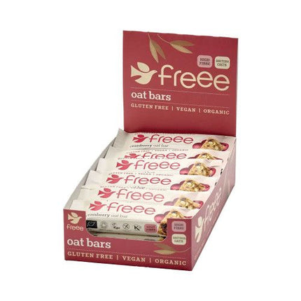 Freee Organic Cranberry Oat Bar Display Box 35g