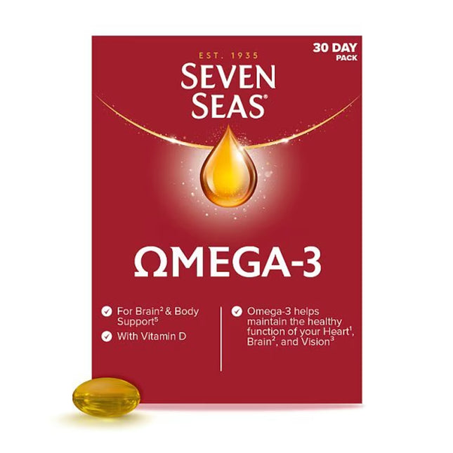 Seven Seas Omega 3 + Vitamin D - 30 Capsules