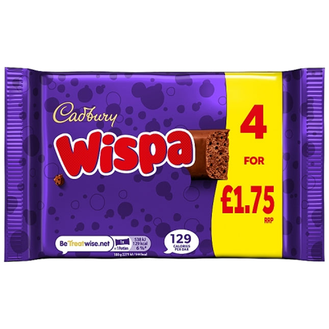 Cadbury Wispa PMP £1.75 94.8g 4 Pack