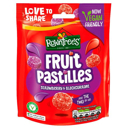 Rowntree's Fruit Pastilles Strawberry & Blackberry Vegan Pouch 143g