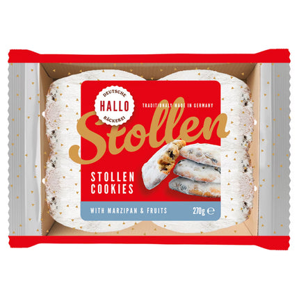 Hallo Deutsche Marzipan Stollen Cookies 270G