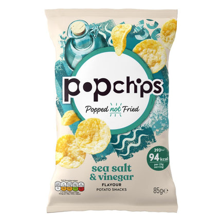 popchips Sea Salt & Vinegar Sharing Crisps 85g