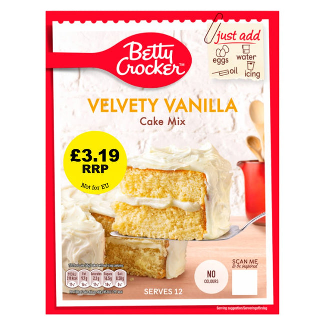 Betty Crocker Cake Mix Vanilla 425g £3.19 PMP
