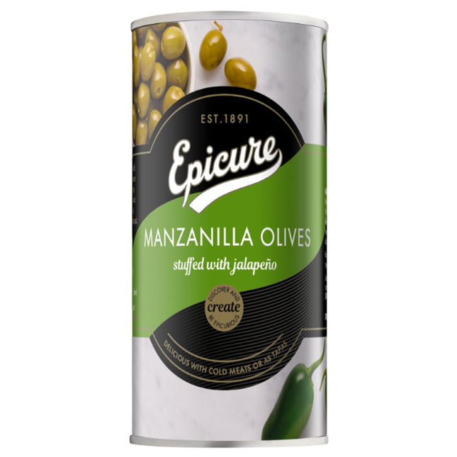 Epicure Manzanilla Olives with Jalapeno 350G