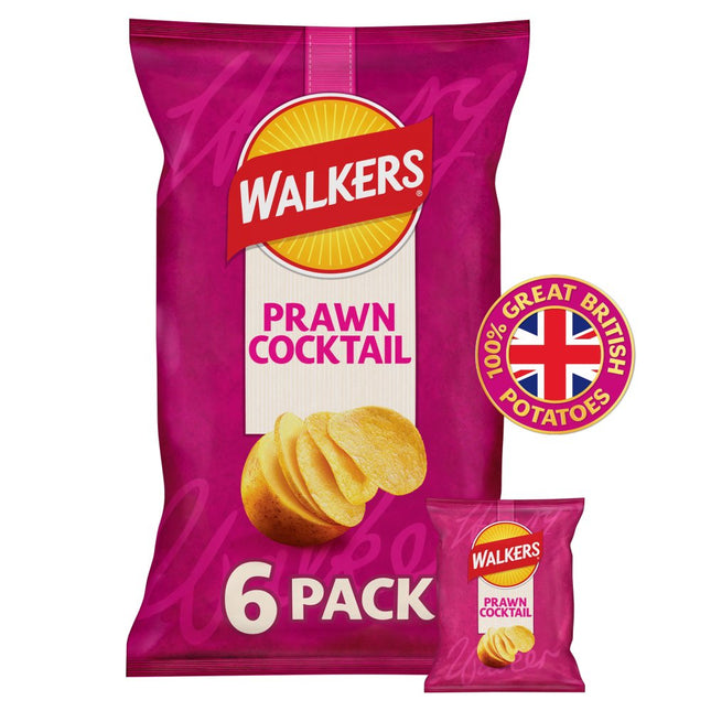 Walkers Prawn Cocktail NHFSS Multipack 6x25g