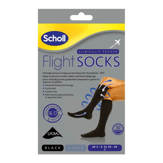 Scholl Flight Socks Cotton Feel Small