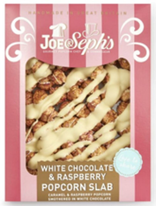 Joe & Seph's White Chocolate & Raspberry Popcorn Slab - 115g