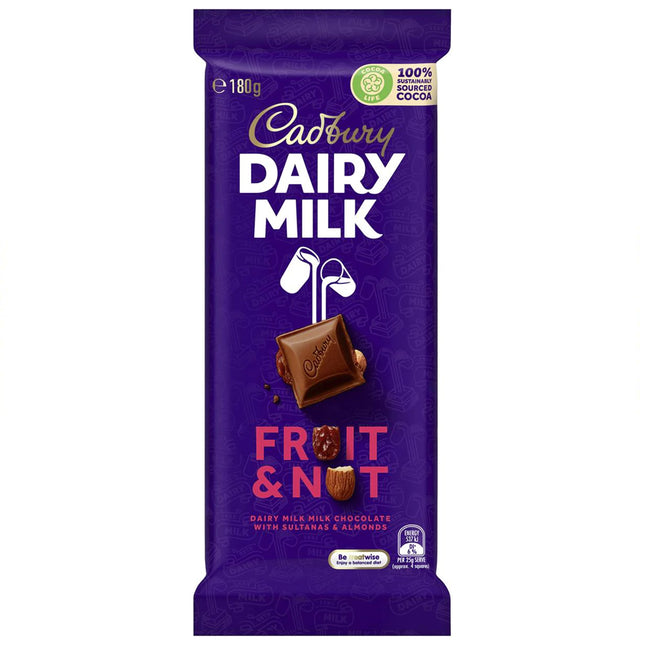 Cadbury's Dairy Milk Fruit & Nut Export 180G x 15