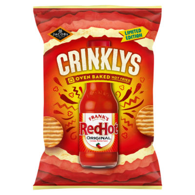 Jacob's Crinklys Frans RehHot Original Baked Snacks Sharebag 150g