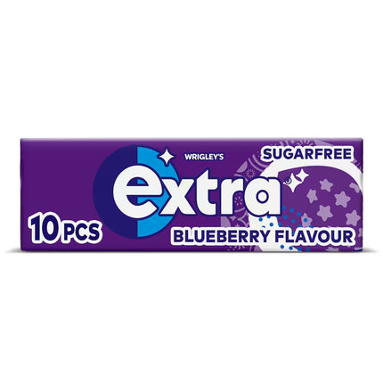 Extra Blueberry Flavour Sugar Free Chewing Gum 10 Pieces 14g
