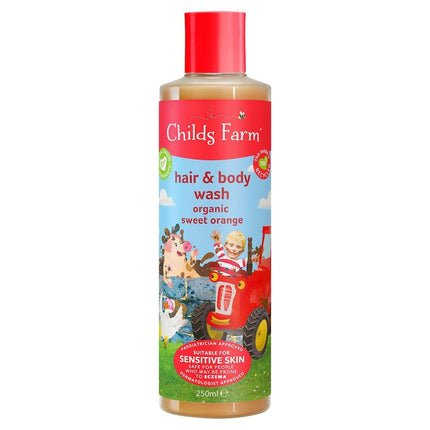 Childs Farm Hair & Bodywash, Sweet Orange 250ml