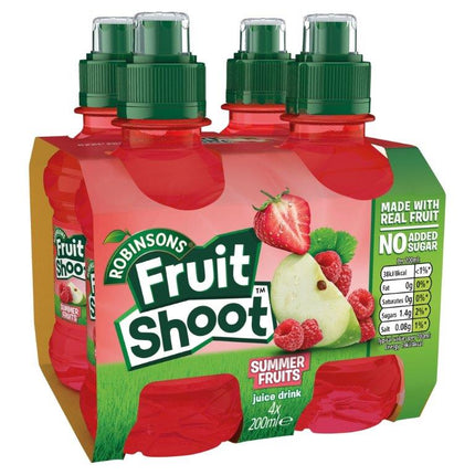 Fruit Shoot Summer Fruit No Added Sugar Multipack 4 x 200ml