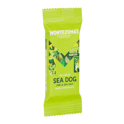 Montezumas Sea Dog Dark Chocolate With Sea Salt & Lime Bars 25g