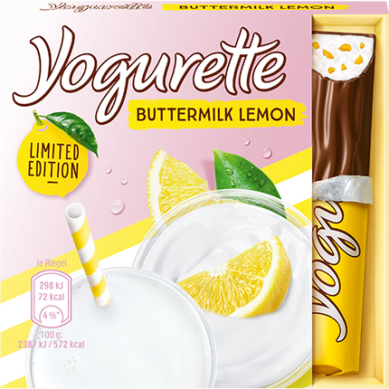 Yogurette Buttermilk Lemon Ice Cream Sticks 4 x 50ml
