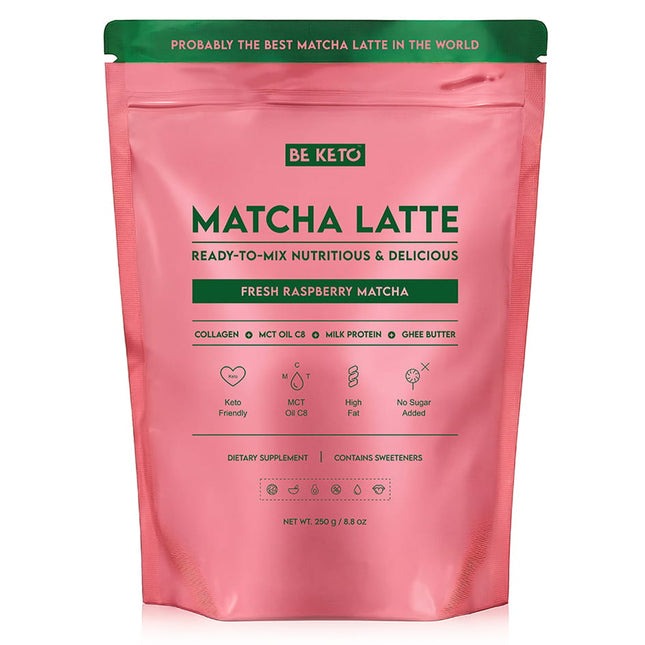 BeKeto Matcha Latte Fresh Raspberry 250g