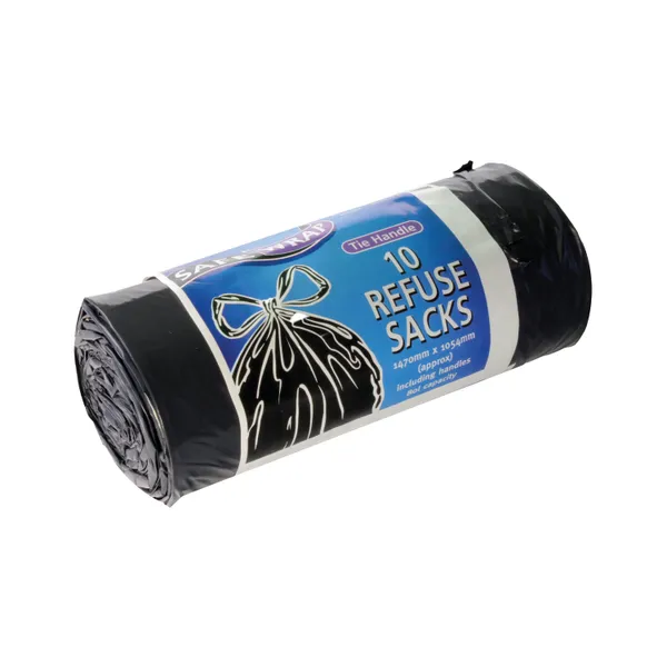 Safewrap Black Refuse Sacks On A Roll 50s