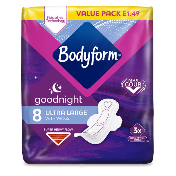 Bodyform Goodnight Ultra Large Wings PMP £1.49 8s