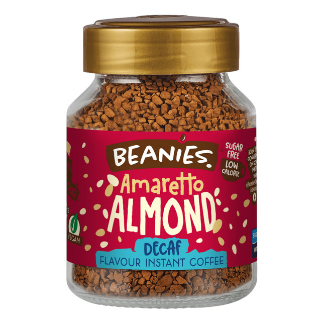 Beanies Decaf Amaretto Almond Coffee Jar 50g