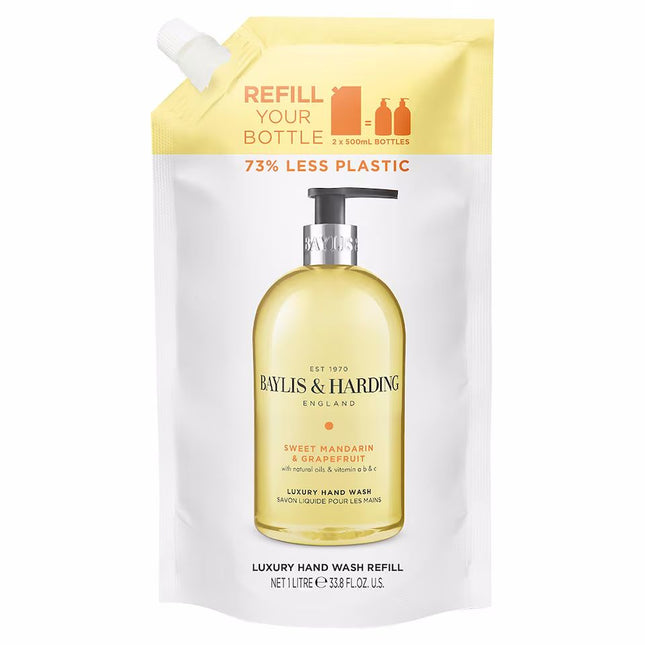 Baylis & Harding Mandarin & Grapefruit Hand Wash (Refill Pack) 1L