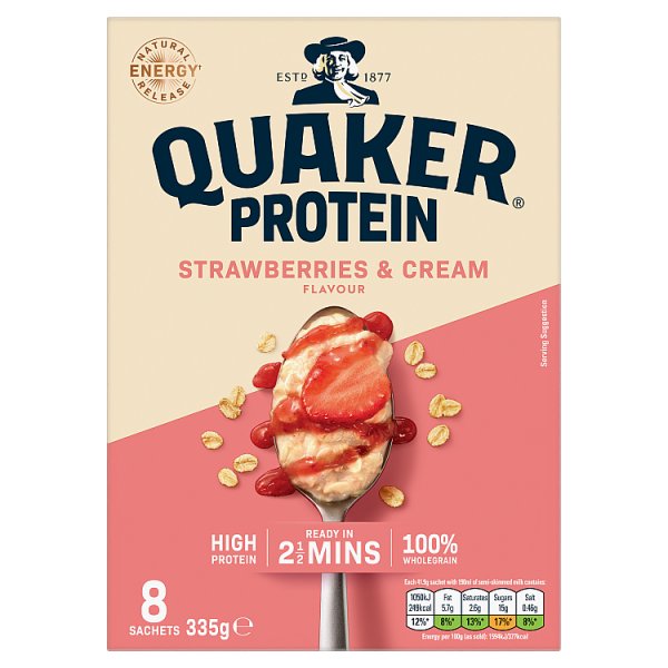 Quaker Oat So Simple Protein Strawberries & Cream 8Pk 8X42G