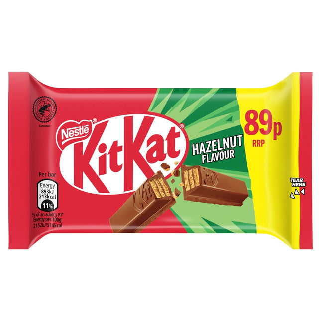 KitKat 4 Finger Hazelnut PMP 89p 41.5g