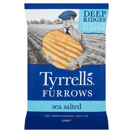 Tyrrells Furrows Sea Salted Sharing Crisps 150g