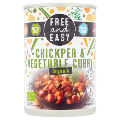 Free And Easy Organic Chickpea & Vegetable Curry 400g