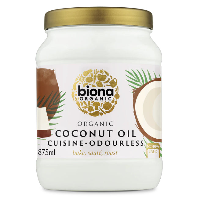 Biona Organic Coconut Oil Cuisine Mild & Odour Free 875ml