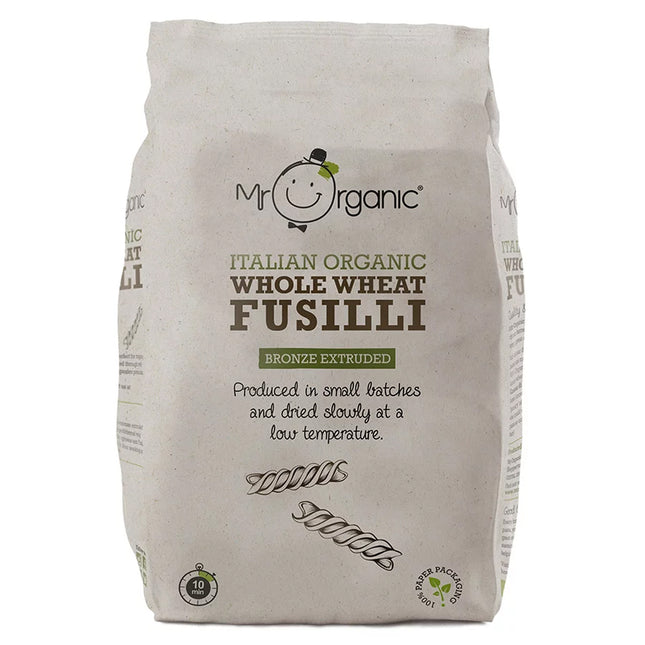 Mr Organic Fusilli Pasta Paper Packaging 500g
