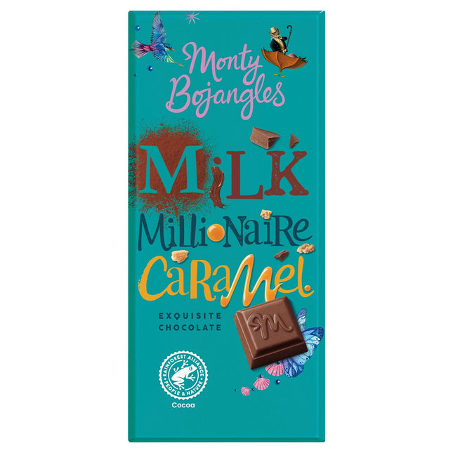 Monty Bojangles Milk Millionaire Caramel Exquisite Chocolate Bar 150g