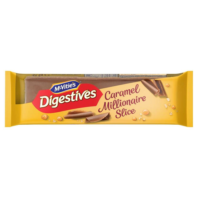 McVitie's Milk Chocolate Digestives Caramel Millionaire Slice Snack Bar Single 51.5g