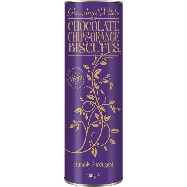 Grandma Wild's Ornate Purple & Gold Chocolate Chip & Orange Tube 150g