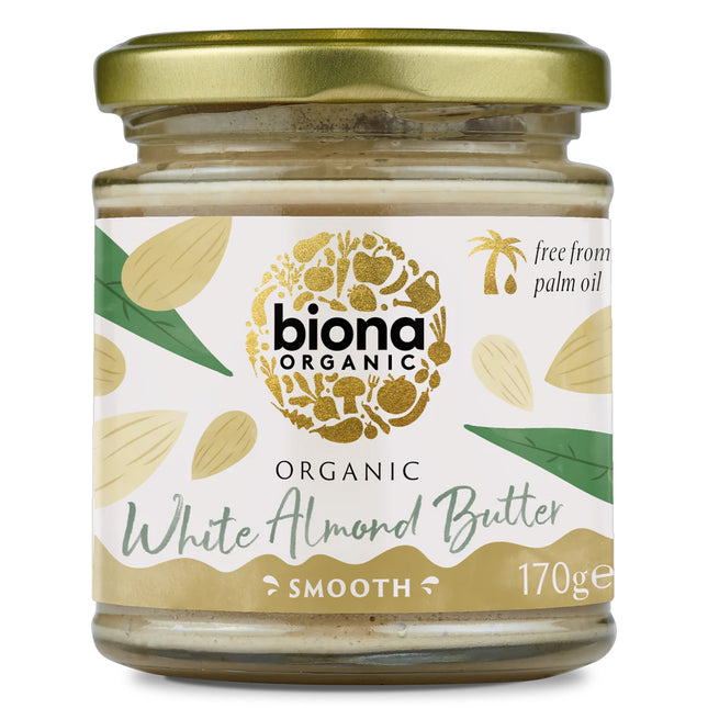 Biona Organic White Almond Butter Ideal For Making Almond Milk 170g