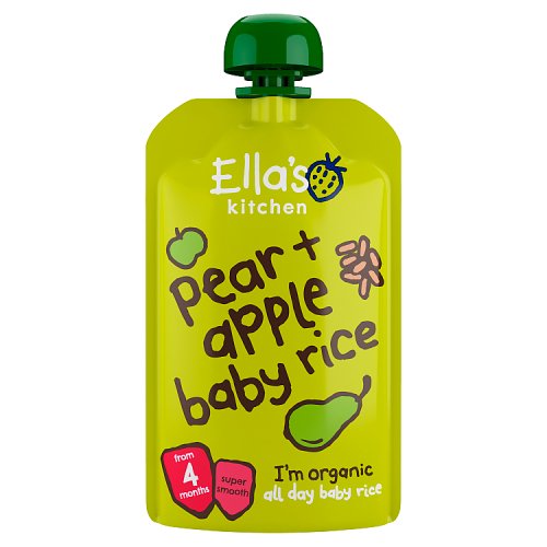 Ella's Kitchen S1 Rice - Pear + Apple 120g