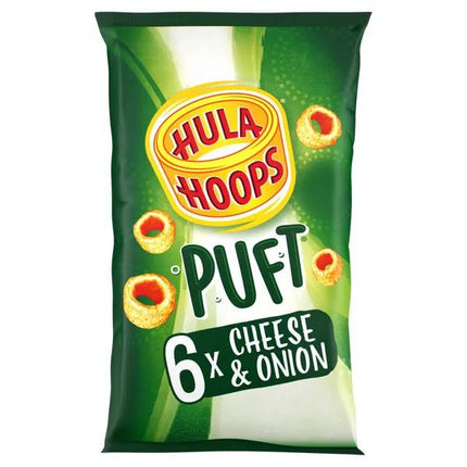 Hula Hoops Puft Cheese & Onion Multipack Crisps 6 Pack
