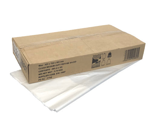 Caterpack Long Clear Refuse Sacks 200s