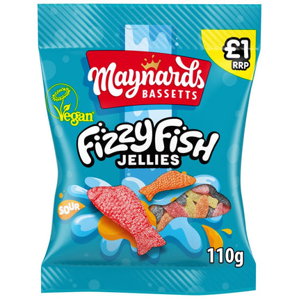 Maynards Bassetts Fizzy Fish PMP £1.00 130g