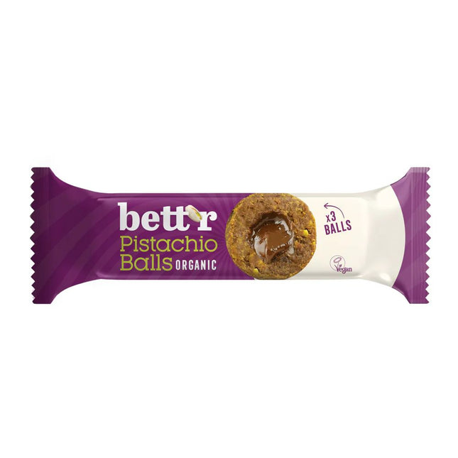 Bett'r Bio Fruit Balls with Pistachio Filling 3 x 15g
