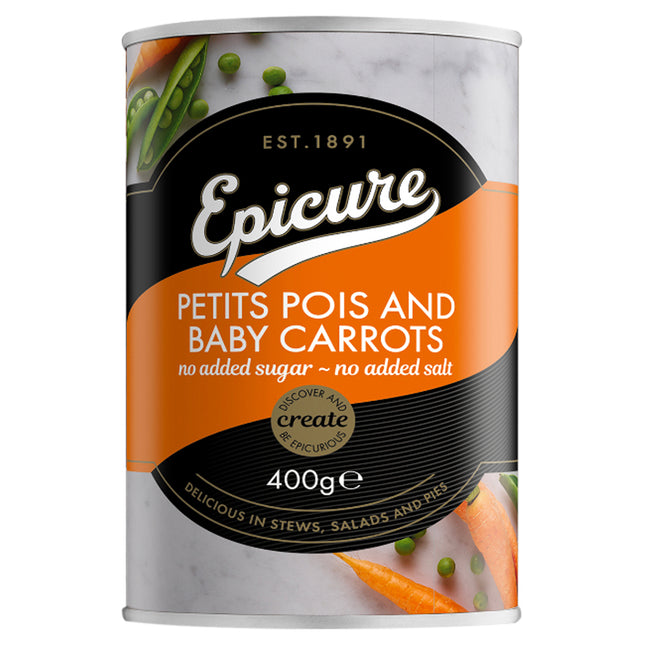 Epicure Petit Pois & Baby Carrots in Water 400G