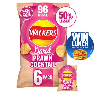 Walkers Baked Prawn Cocktail Multipack 6x22g