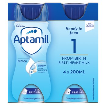 Aptamil First Infant Baby Milk RTF 4x200ml