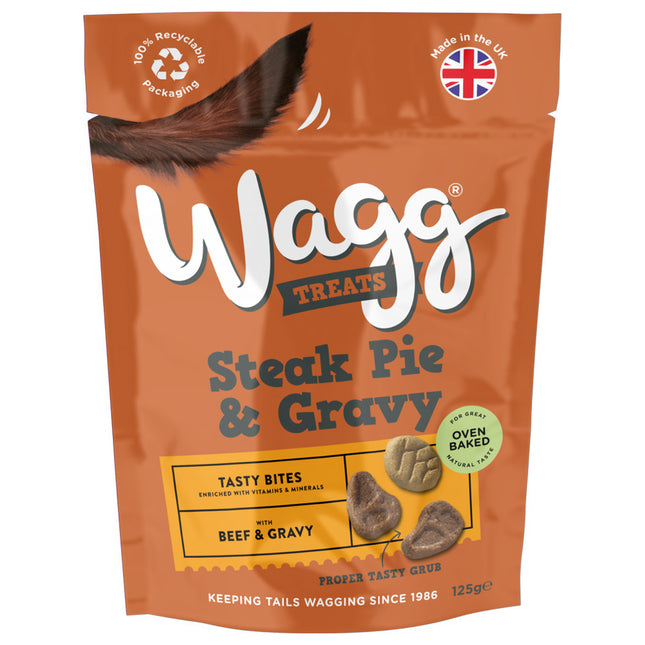 Wagg Dog Steak Pie and Gravy Treats 125g