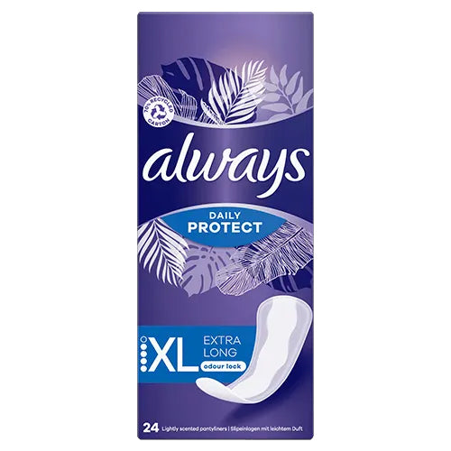 Always Dailies Liners Long Plus Unscented 24ct