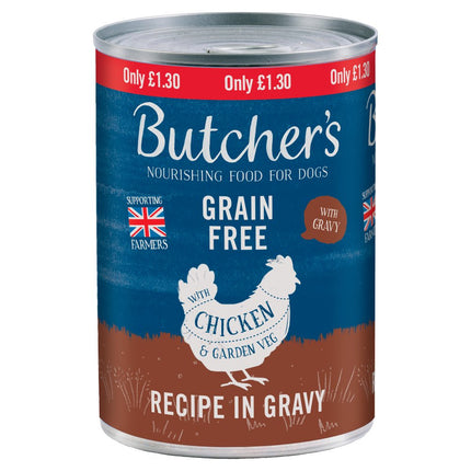 Butcher's Chicken In Gravy Dog Food Tin 400g PMP £1.30
